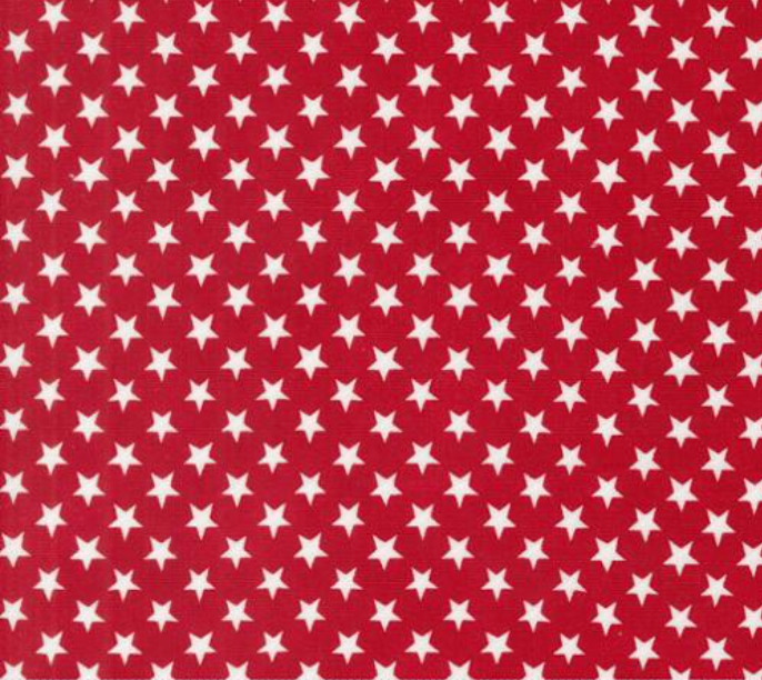 Red White and Bloom Stars Patriotic Poppy Yardage