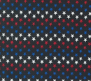Red White and Bloom Stars Black Yardage