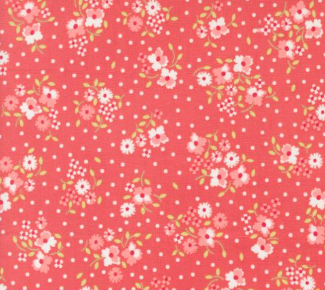 Cali Co Flower Dot Flamingo Yardage