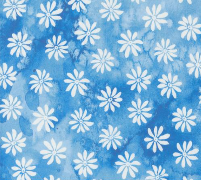 Sunshine and Blue Skies Flower Shower Bluebell Yardage