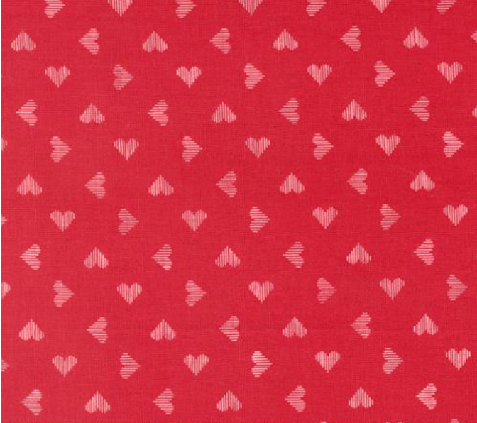 Love Blooms Valentines Hearts Rose Yardage