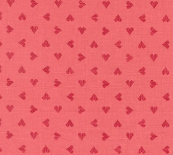 Love Blooms Valentines Hearts Lipstick Yardage