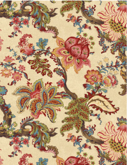 Countryside Large Floral Cream/Multi Yardage