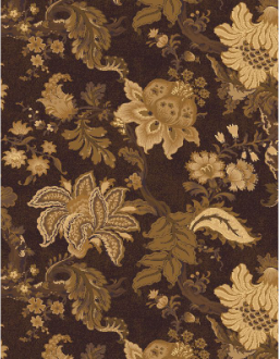 Countryside Large Floral Brown Tonal Yardage