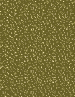 Countryside Small Floral Toss Green Yardage