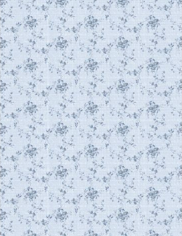 Radiance Small Floral Light Denim Yardage