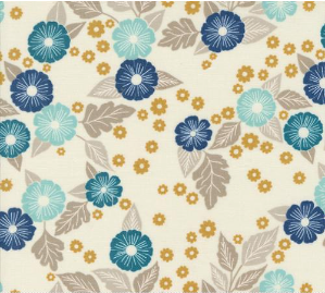 Field of Flowers Scatter Florals Porcelain Yardage