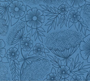 Field of Flowers Queen Annes Lace Florals Cornflower Yardage
