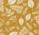 Field of Flowers Leaf Pattern Goldenrod Yardage