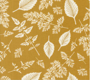 Field of Flowers Leaf Pattern Goldenrod Yardage