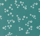 Field of Flowers Chamomile Small Florals Turquoise Yardage