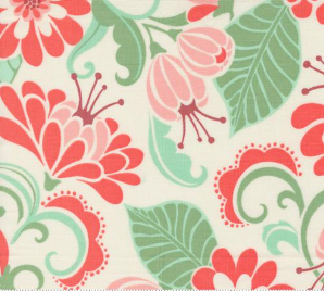 Tango Sarabande Cream Tangerine Yardage