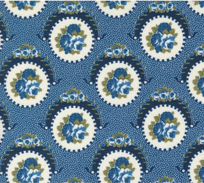 Grand Haven Sweet Florals Nautical Blue Yardage