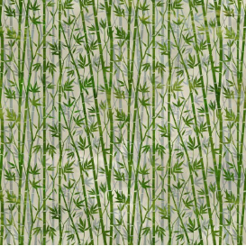 Oriental Gardens Bamboo Green Yardage