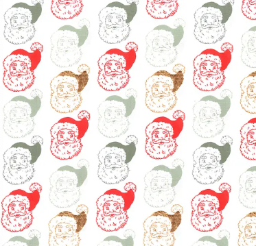 Vintage Whisper from Santa Santa Faces Multi Yardage