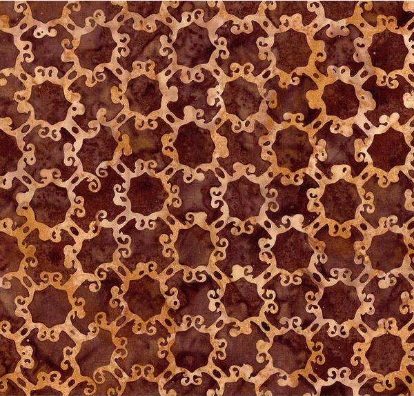 Expressions Batiks Victorian Garden Gingerbread Yardage