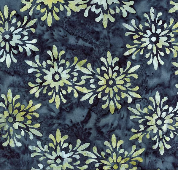 Expressions Batiks Victorian Garden Charcoal Yardage