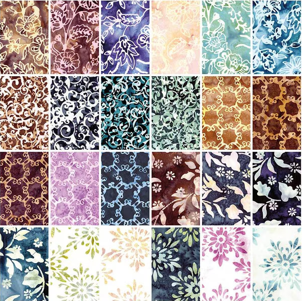 Expressions Batiks Victorian Garden Jelly Roll C