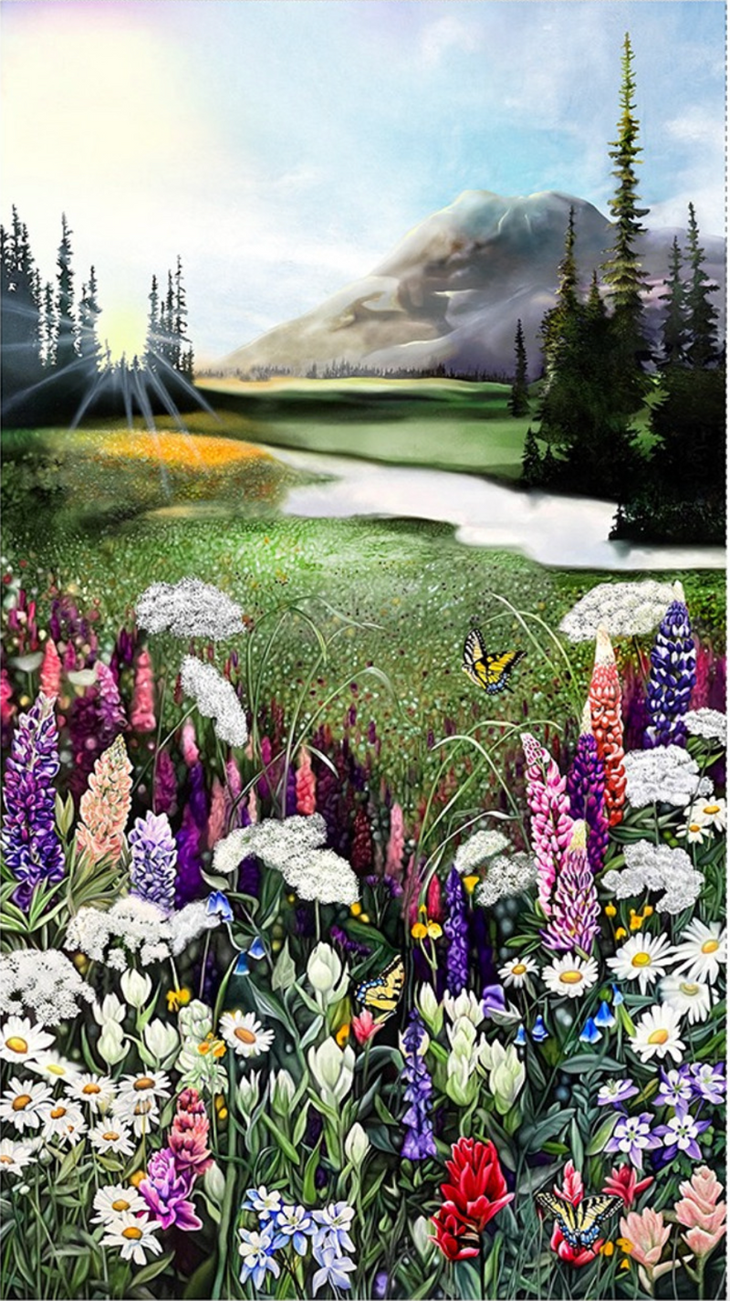 Woodland Mountain Valley Panel 24" x 44"