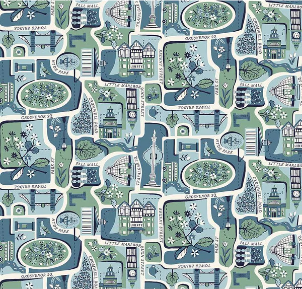 London Bouquet Charming City A Yardage