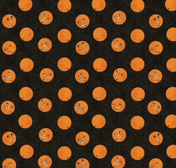Costume Maker's Act II Jack-O-Lantern Balloons Black Yardage