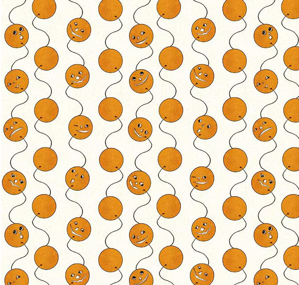 Costume Maker's Act II Jack-O-Lantern Balloons White Yardage