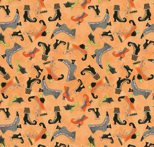 Ghoul Friends Boots Toss Orange Yardage