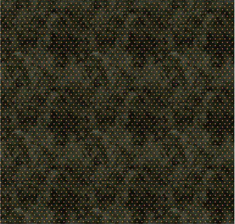 Ghoul Friends Dots Black Yardage