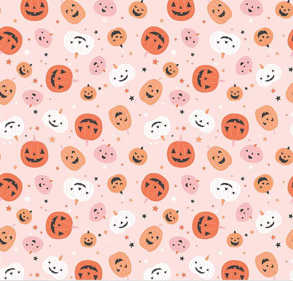 Hey Pumpkin Pumpkins Pink Yardage
