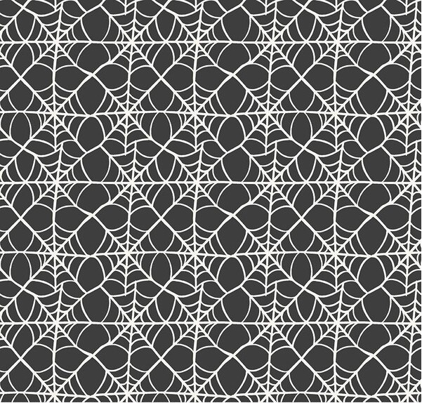 Hey Pumpkin Webs Charcoal Yardage