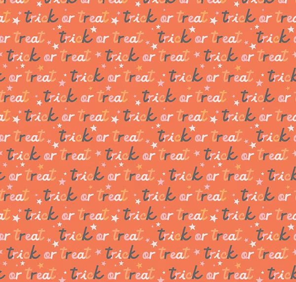 Hey Pumpkin Trick or Treat Orange Yardage