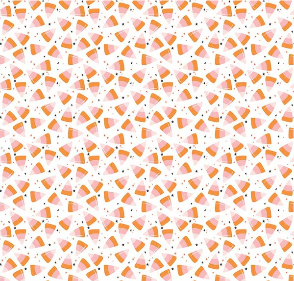 Hey Pumpkin Corn Candy White Yardage