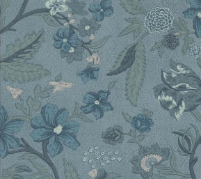 Sacre Bleu Parterre Florals French Blue Yardage