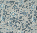 Sacre Bleu Oiseaux Florals Ciel Blue Yardage