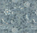 Sacre Bleu Oiseaux Florals French Blue Yardage