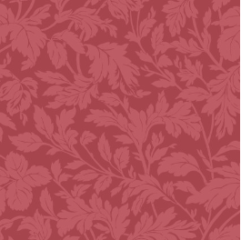 Regal Rose Tonal Leaves Red Yardage