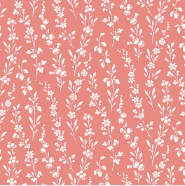 Regal Rose Floral Stripe Pink Yardage