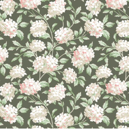 Regal Rose Hydrangea Green Yardage