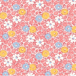 Dilly Dally Floral Pink Yardage