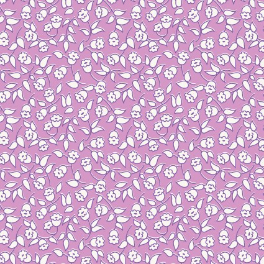 Dilly Dally Flower Vine Purple Yardage