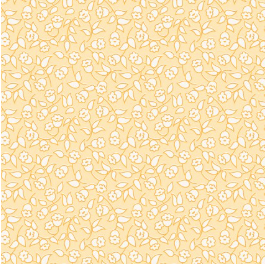 Dilly Dally Flower Vine Yellow Yardage