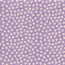 Dilly Dally Daisy Dot Purple Yardage