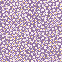 Dilly Dally Daisy Dot Purple Yardage