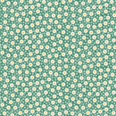 Dilly Dally Daisy Dot Green Yardage