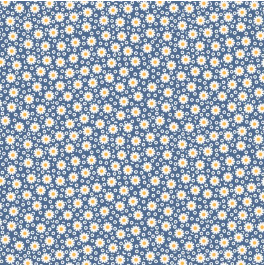 Dilly Dally Daisy Dot Navy Yardage