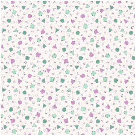 Dilly Dally Shapes Purple/Green Yardage