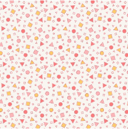 Dilly Dally Shapes Pink/Yellow Yardage