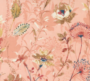 Sandalwood Meadow Florals Rose Quartz Yardage