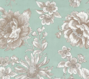 Sandalwood Camellia Florals Eucalyptus Yardage