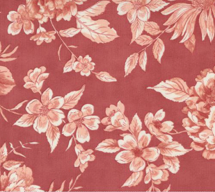 Sandalwood Camellia Florals Rosewood Yardage